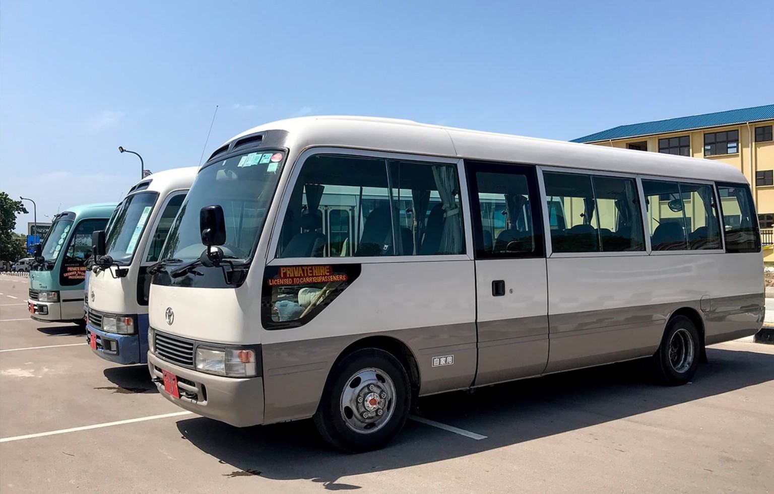 Toyota Coaster transfer vehicle